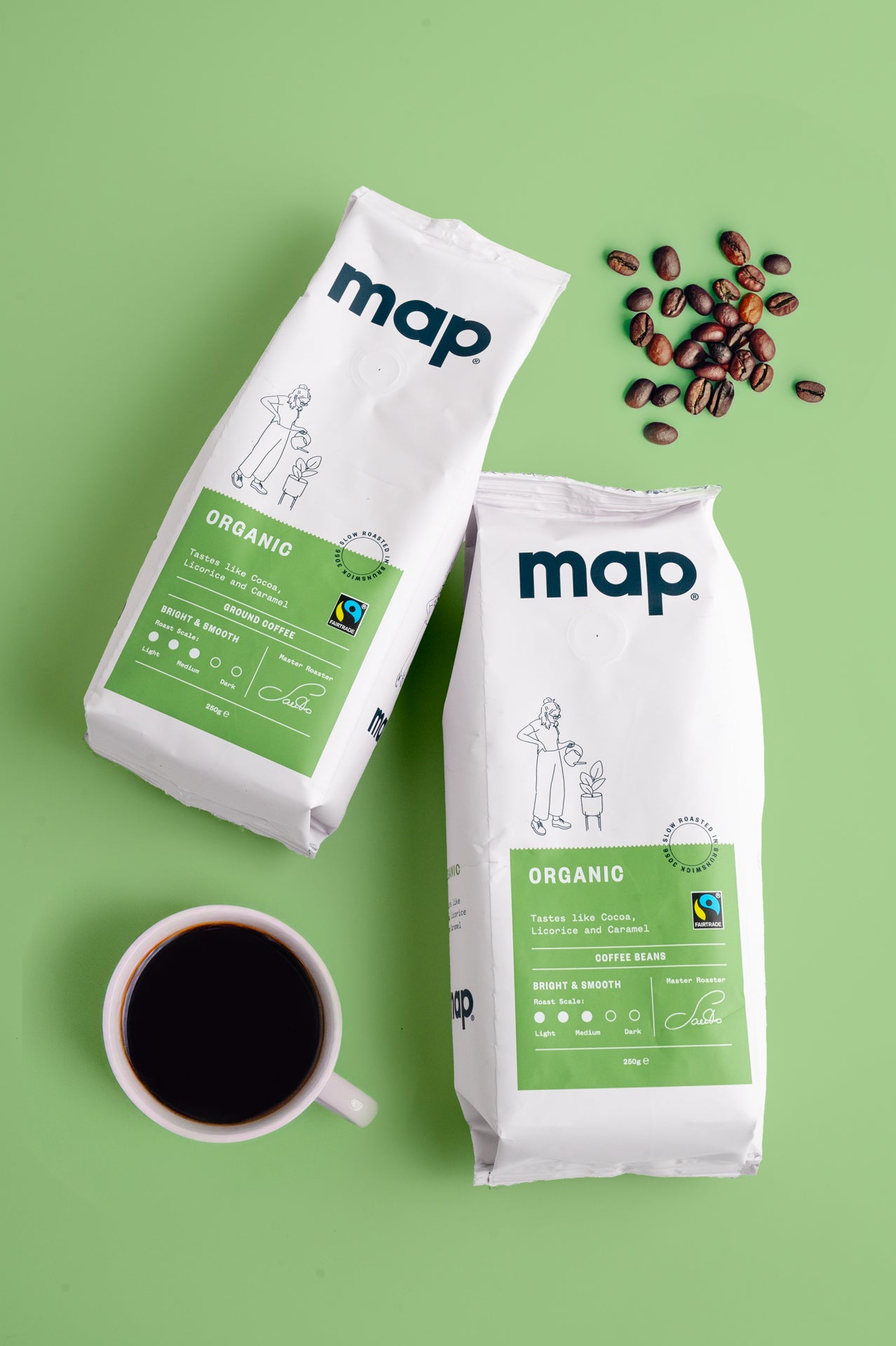 Map Organic Fairtrade Coffee 250g – Map Coffee
