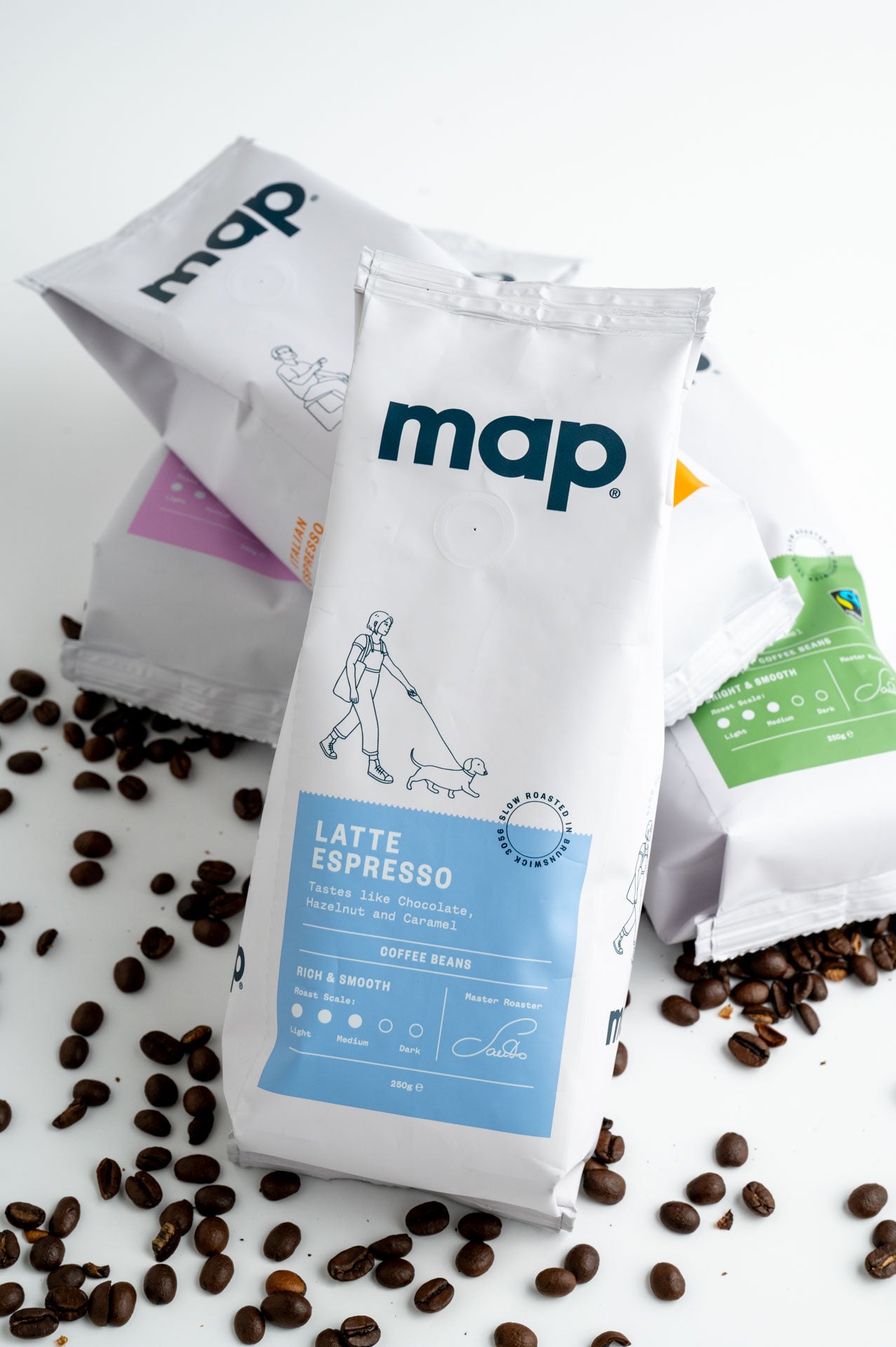 Map Latte Espresso Coffee 250g – Map Coffee